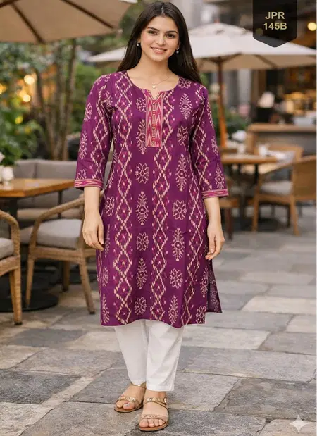 Tew Aarohi Pure Cotton Printed Kurti Wholesale Clothing Suppliers In India